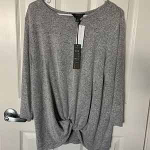 MIX by 41 Hawthorn Top, Gray, NWT L